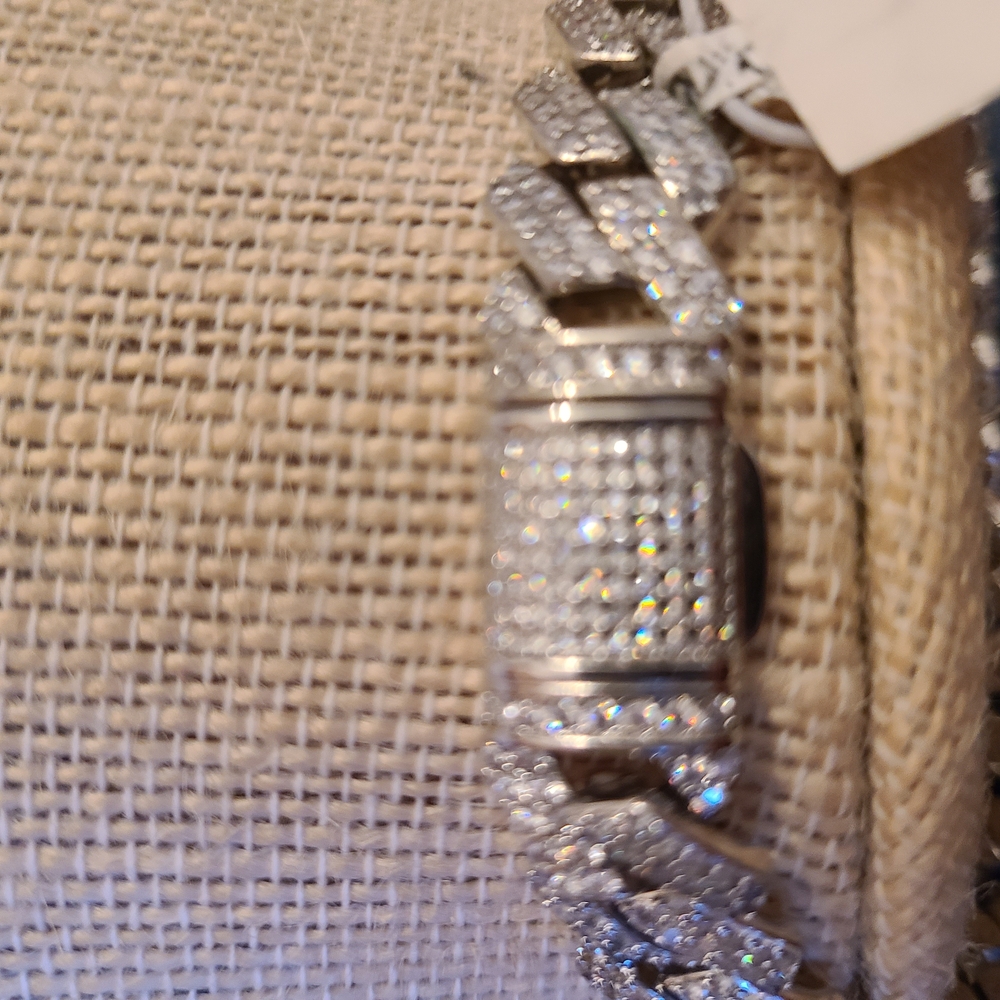 Silver Rhinestone Bracelet - Picture 6 of 8